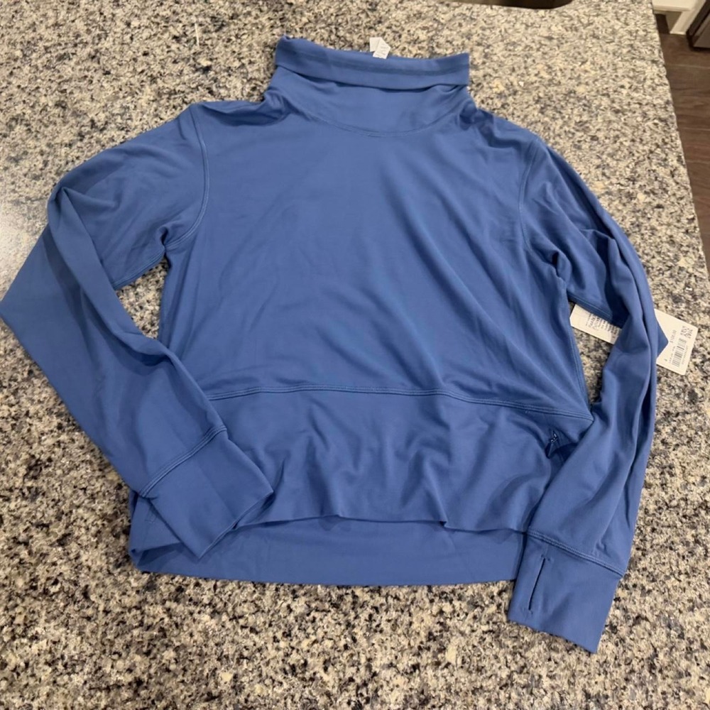 Lululemon Ready to Rulu Pullover Pitch Blue Funnel Neck LW3FJ2S Size 4